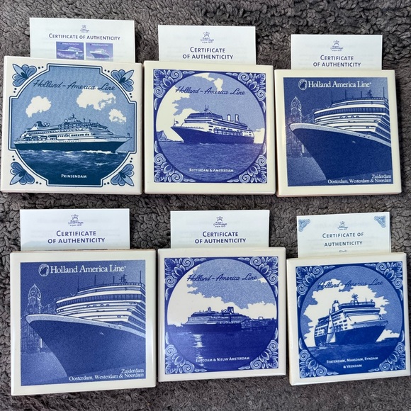 NEW w/ COA’s Holland America Line Coasters - Picture 1 of 11